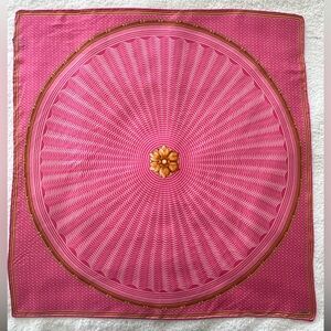 Faberge’ Vintage 100% Silk 18x18 Scarf Beautiful Jewel Toned Hand Rolled Edges